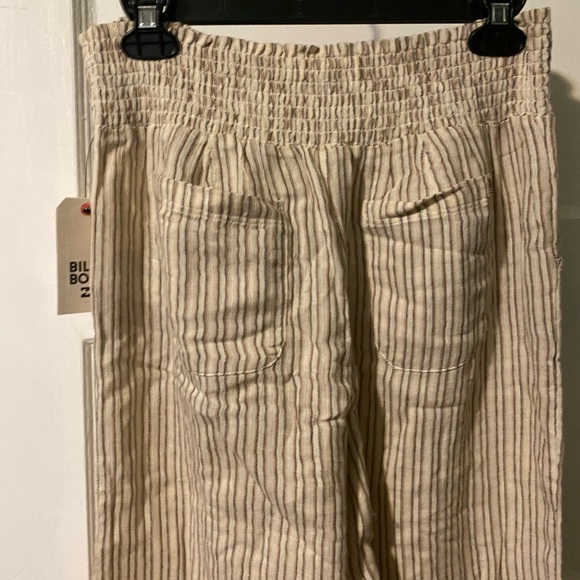 NWT! Billabong New Waves Wide Leg Beach Pant Stripe Medium Flowy Lightweight - Picture 14 of 16